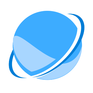Logo du site web eco-inox.com : planète de couleur bleue entourée d'un anneau bleu.